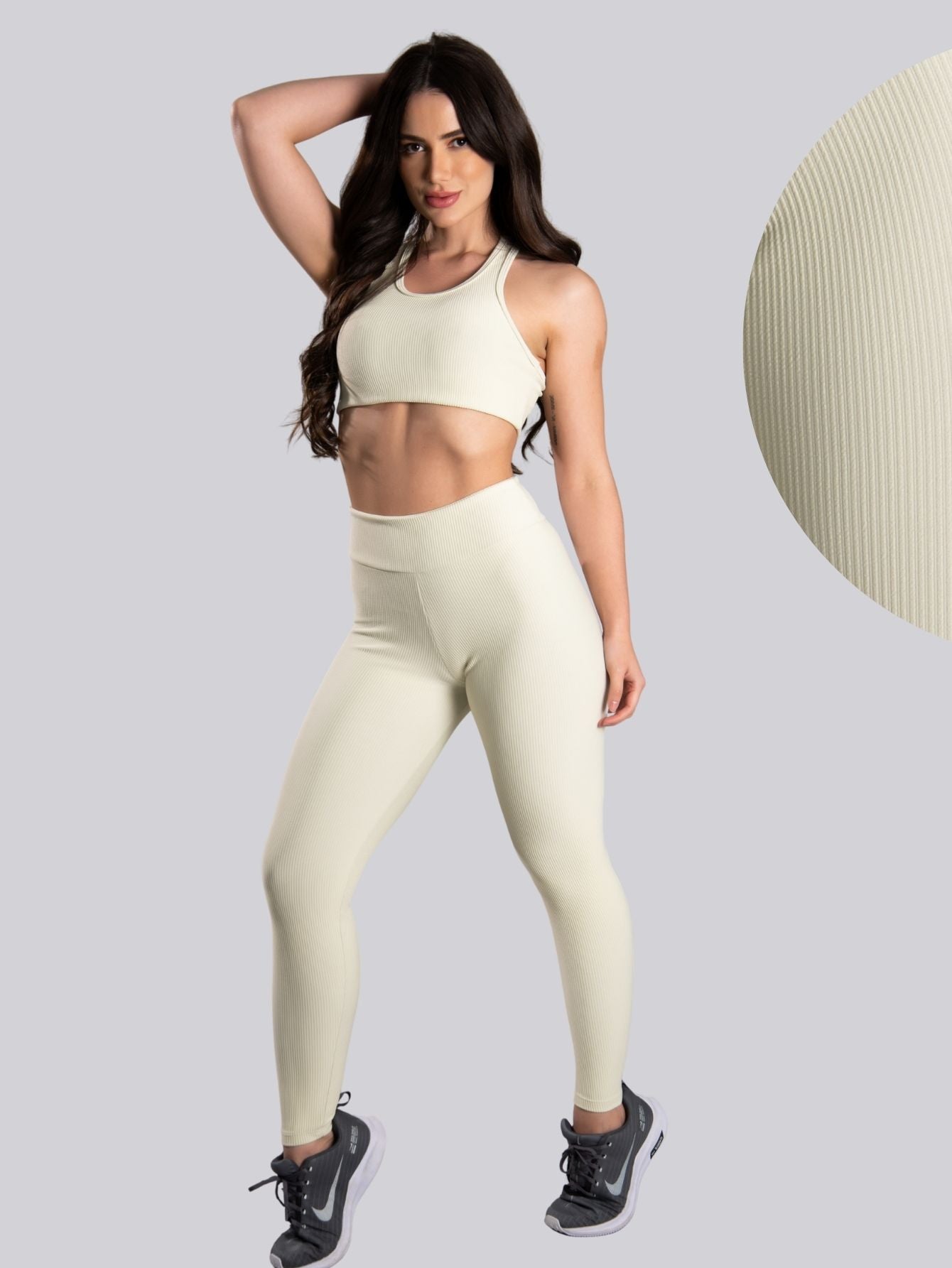 Conjunto Canelado (Calça +Top S/Bojo)