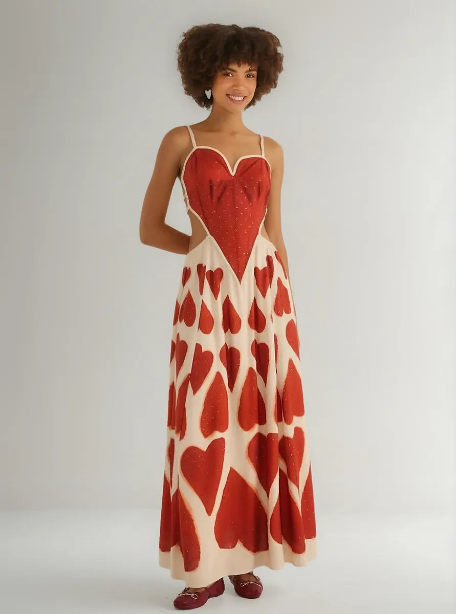 Vestido Maxi Coração