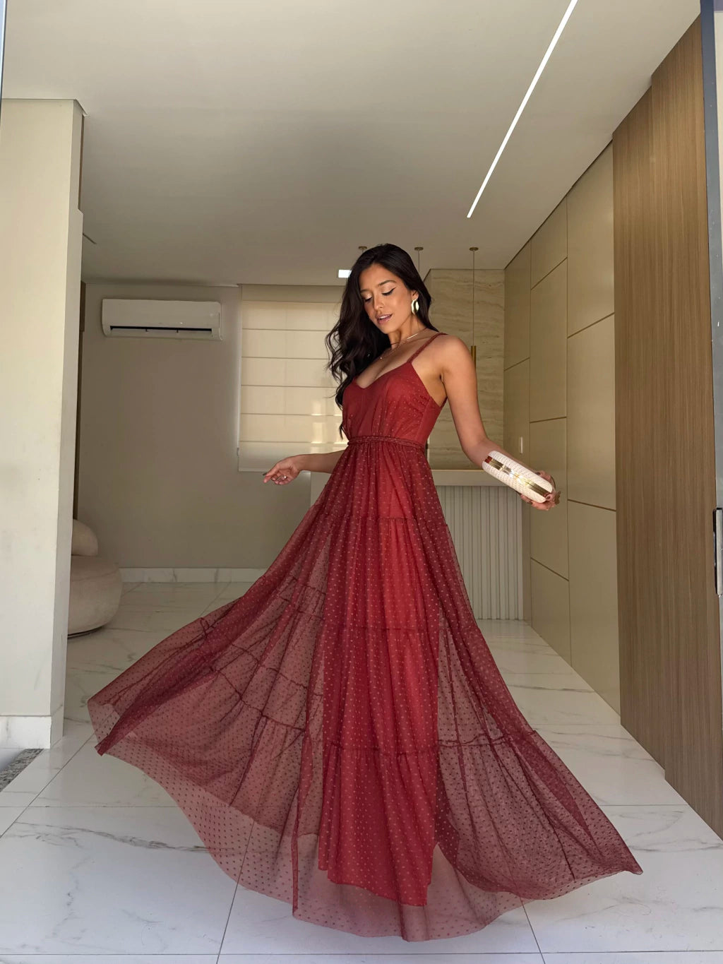 Vestido Longo Mabel Tule