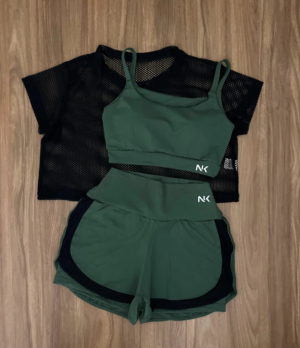 Conjunto 3 Peças Short Duplo