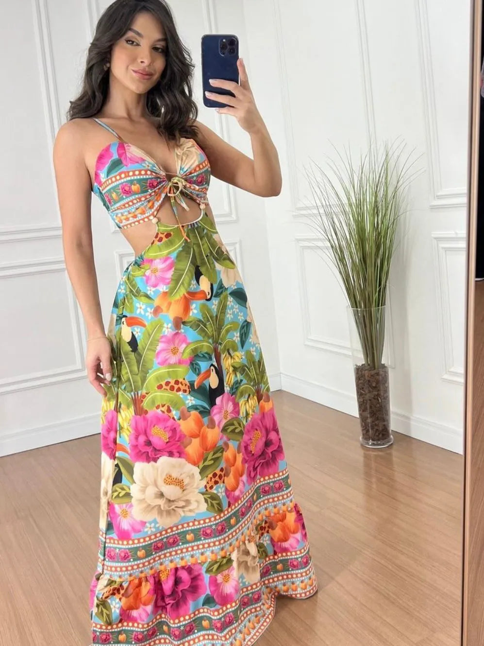 Vestido Longo Lorena Tropicalia