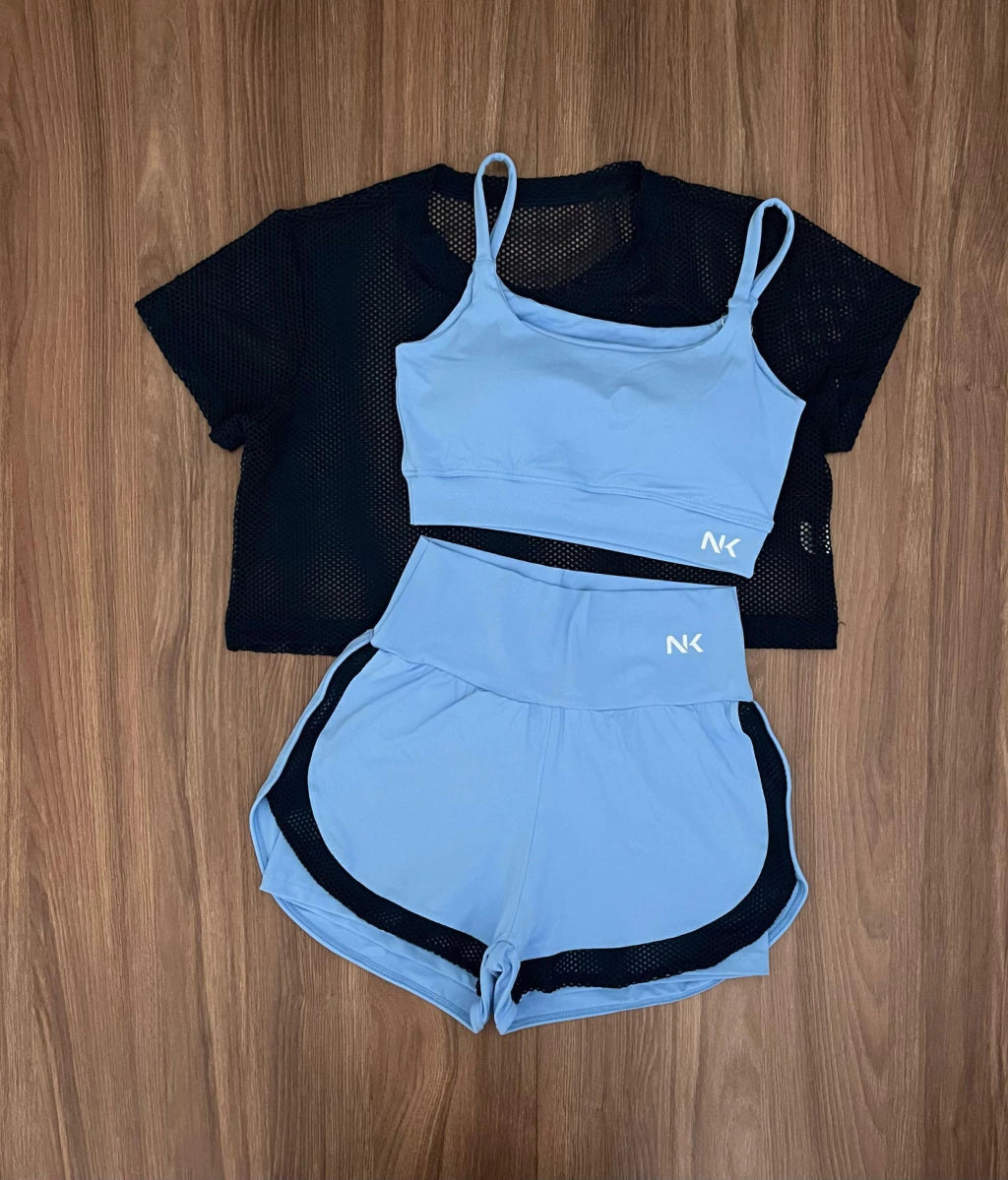 Conjunto 3 Peças Short Duplo