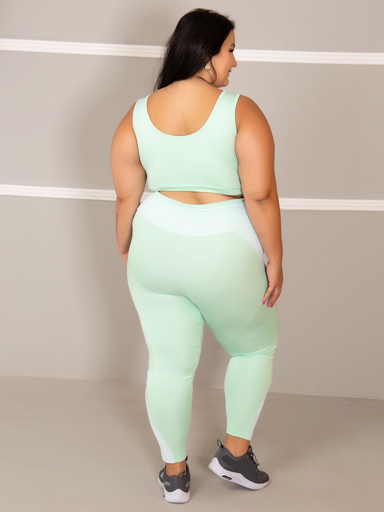 Conjunto Fitness Legging + Top S/bojo Plus Size
