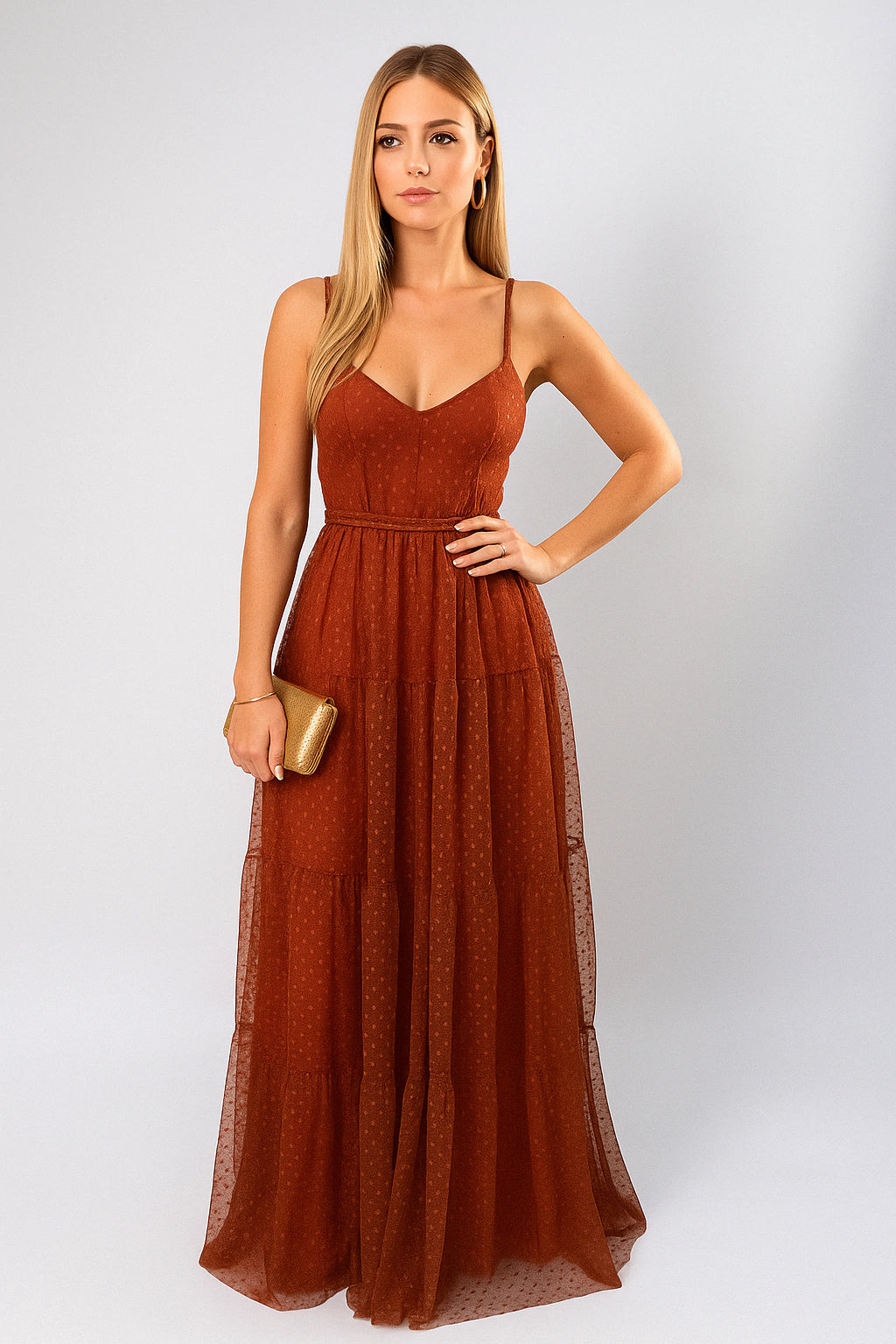 Vestido Longo Mabel Tule