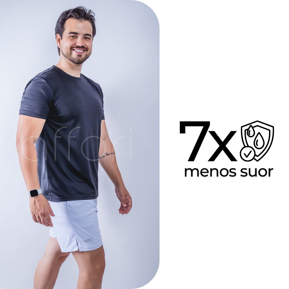 Kit 5 Camisetas Tecnológicas FitneSmart Masculinas