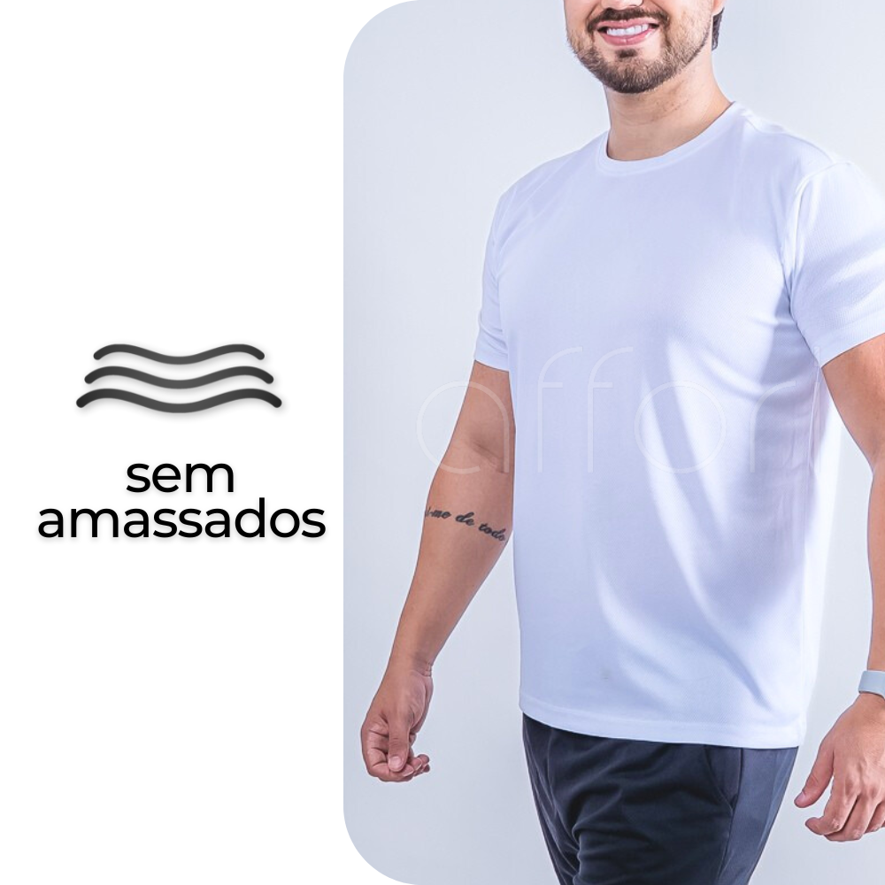 Kit 5 Camisetas Tecnológicas FitneSmart Masculinas