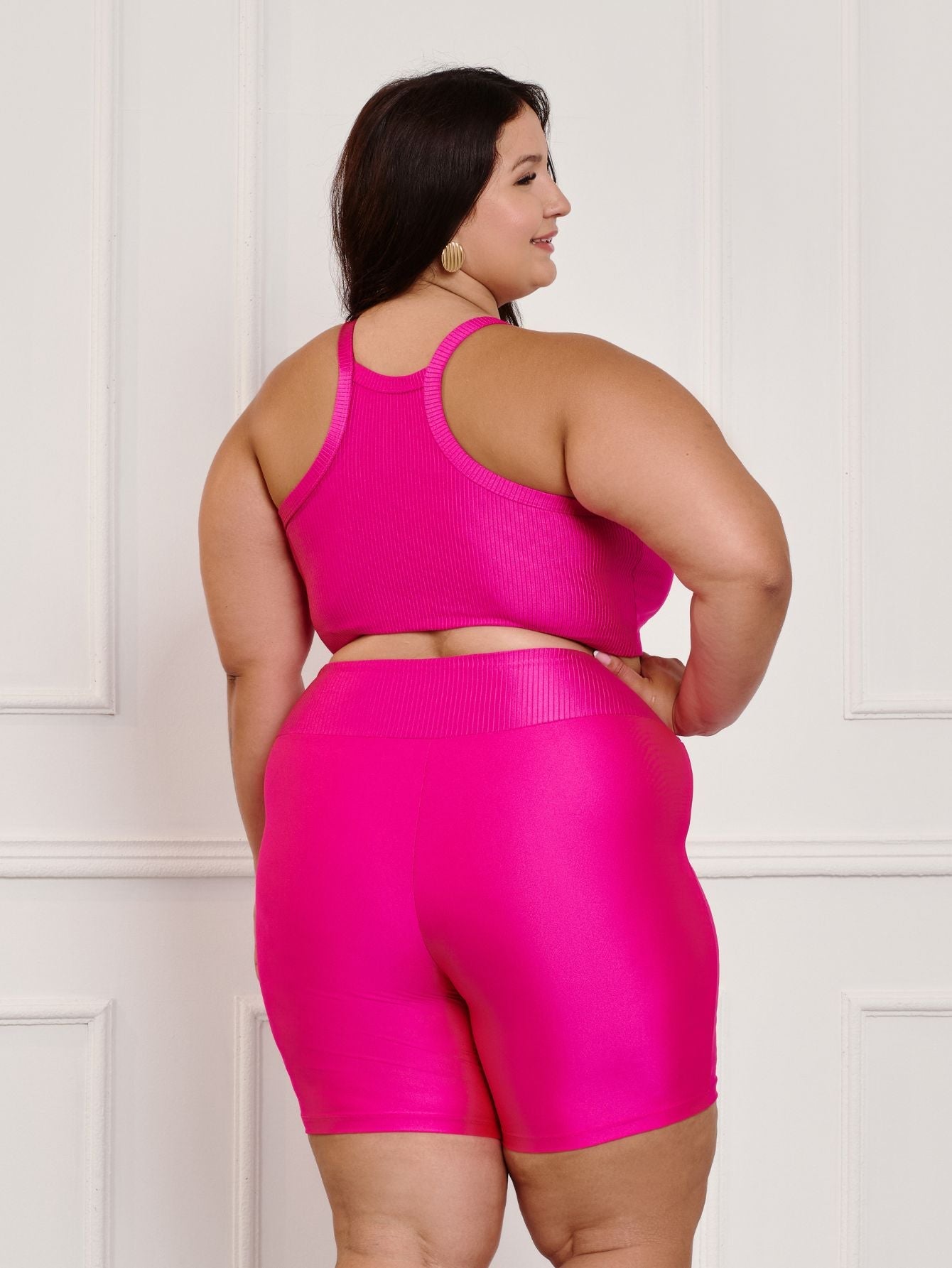 Conjunto Fitness Canelado C/Liso Plus Size