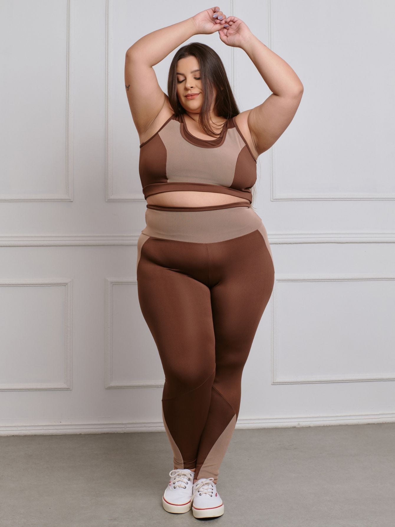 Conjunto Fitness Legging + Top S/bojo Plus Size