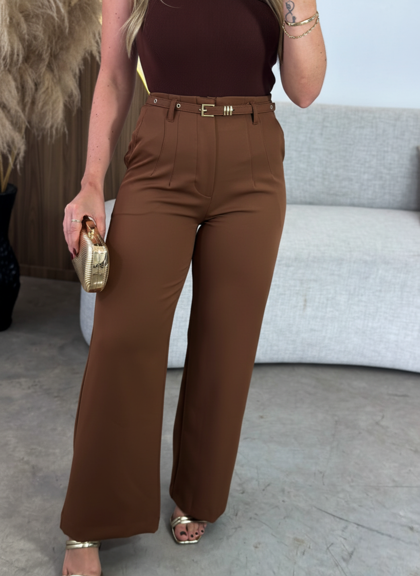 Calça Pantalona Premium + cinto