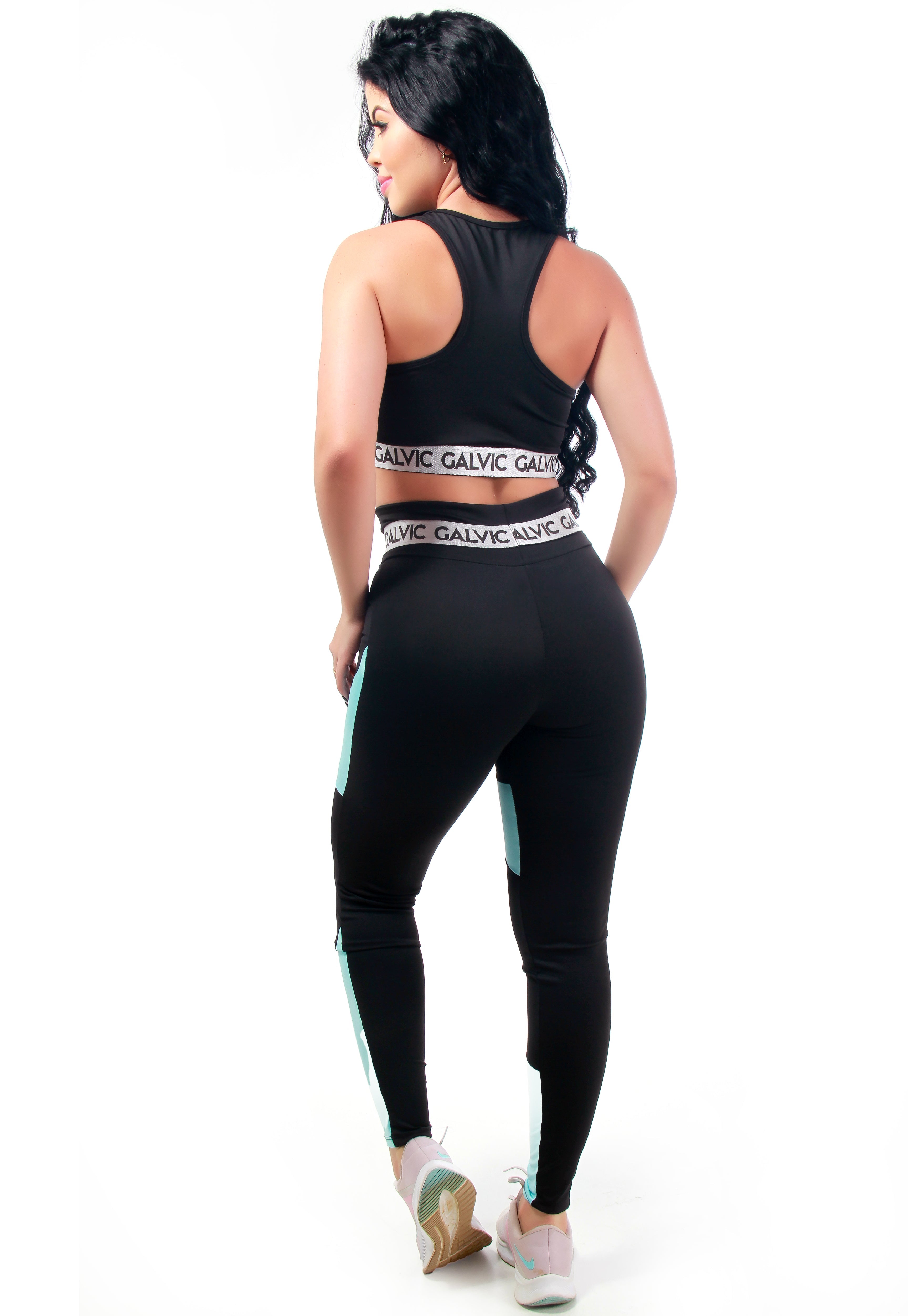 Conjunto Calça Legging Detalhe + Top Elástico