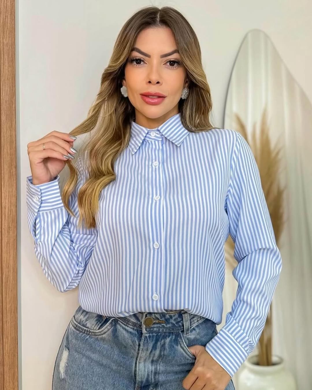 Camisa Social Listrada