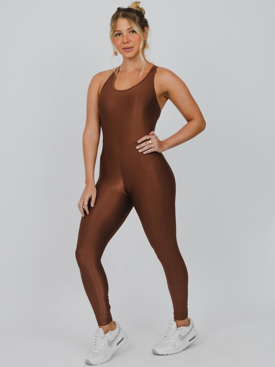 Macacão fitness shine