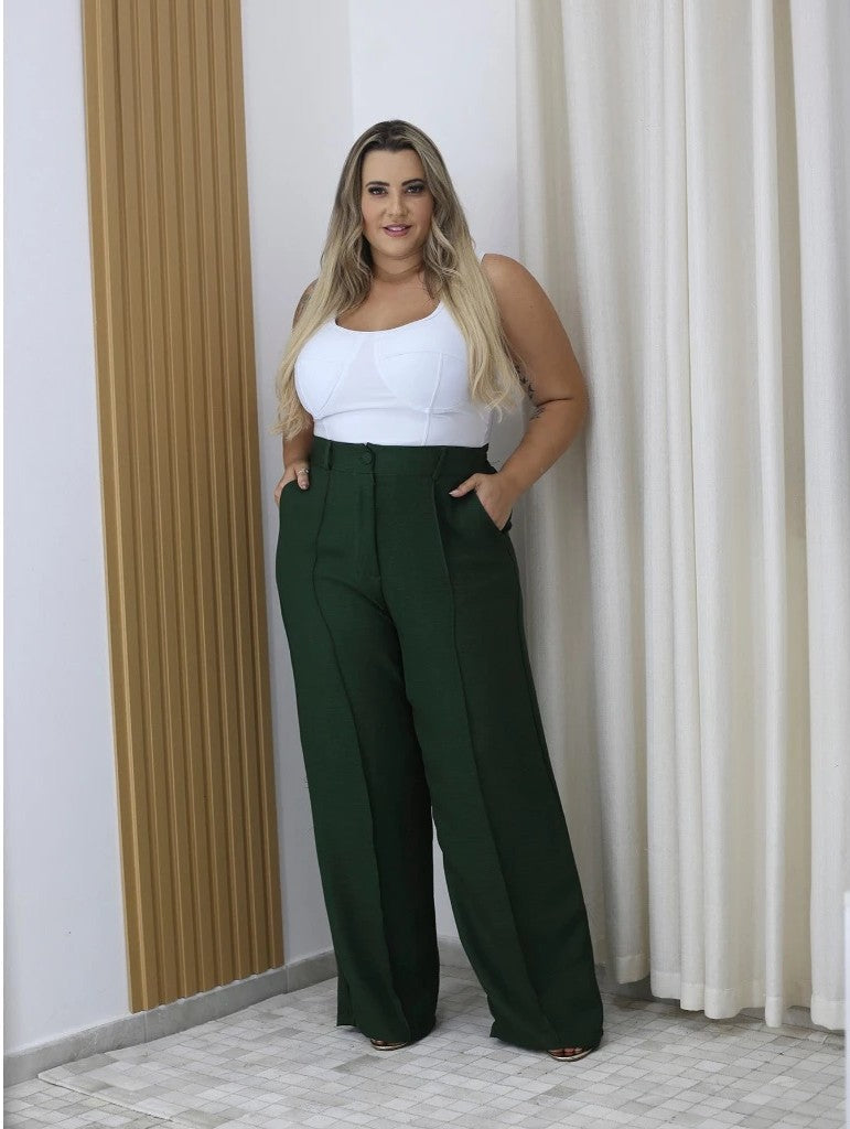 Calça Pantalona Linho
