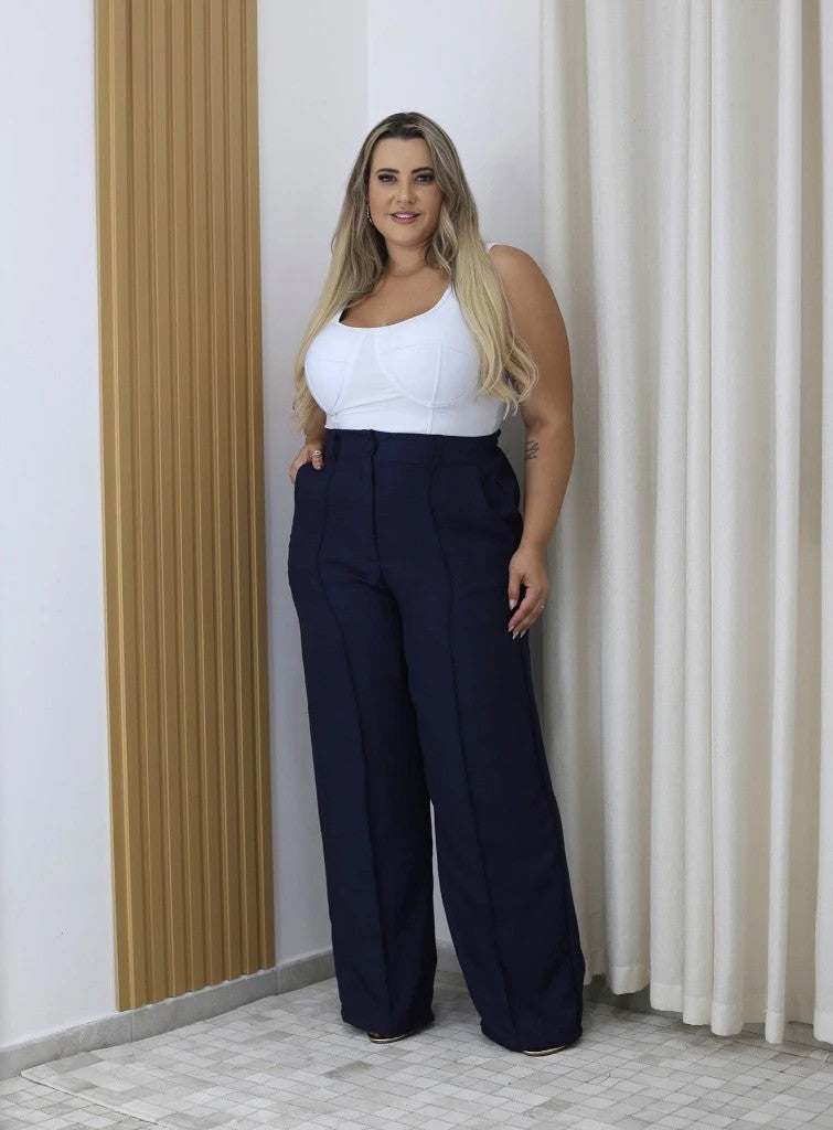 Calça Pantalona Linho