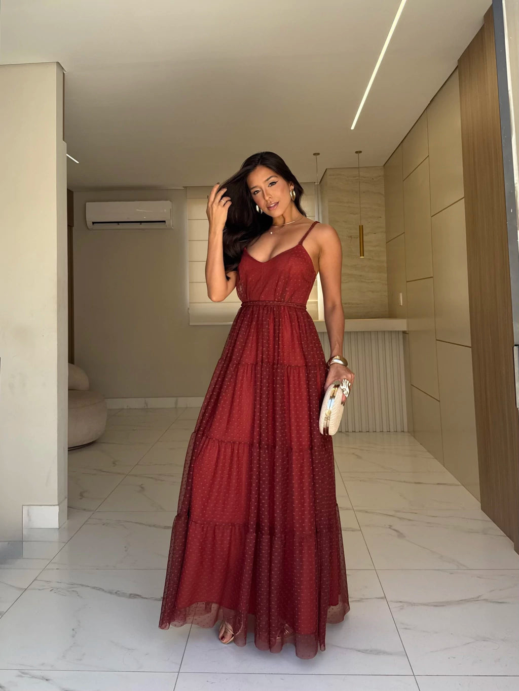 Vestido Longo Mabel Tule