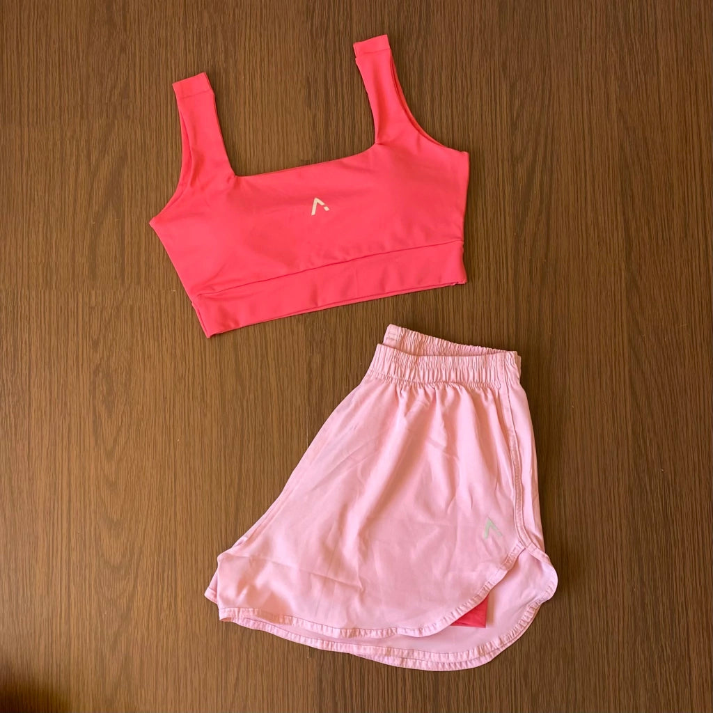 Conjunto Advance 2 peças   [Top com bojo + Short Duplo]