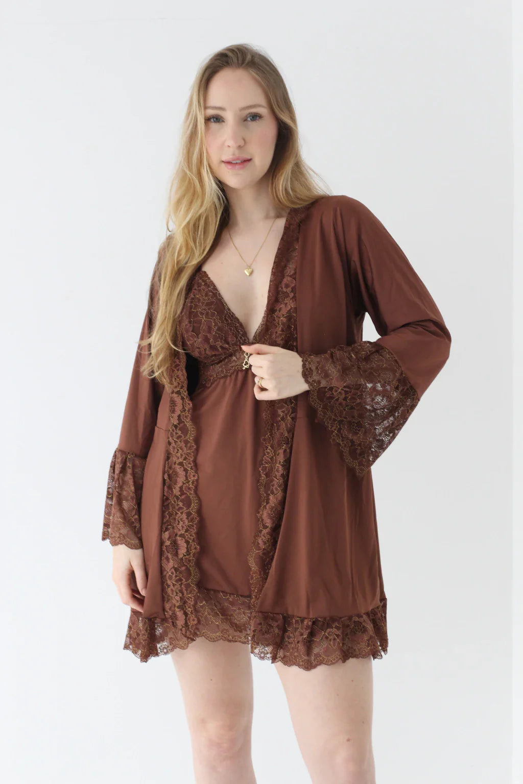 Kit Camisola Vênus (camisola + robe + calcinha)